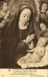 VINTAGE POSTCARD the Master Of Moulins De Meester Van Moulins Virgin And Child museum Of Brussels