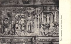 VINTAGE POSTCARD Camposanto Vigna Benozzo Gozzoli Rammed