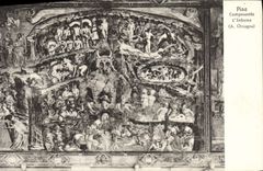 VINTAGE POSTCARD Camposanto Inferno Orcogna Diable Rammed