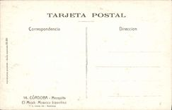 EL Mirab Mosaico Bizantino de Córdoba Mezqulta de la POSTAL de la VENDIMIA