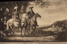 Museo de la POSTAL de la VENDIMIA de la escuela holandesa de la lumbrera que los caballos de la caminata persiguen