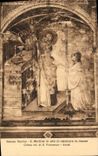 VINTAGE POSTCARD Simone Martini S Martino In Atto Di Celebrare Messa Chiesa Inf Di S Francesco Assisi