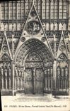 CPA Paris Notre Dane Portail Lateral Sud St Marcel