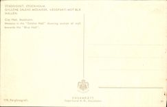 VINTAGE POSTCARD Stadshuset Stockholm Gyllene Salens Mosaiker Vaggparti Word Bla Hallen