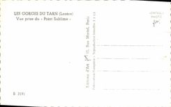 MODERN CARD Gorges of the Tarn Seen from Of the sublime Bridge