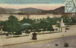 VINTAGE POSTCARD Nice Seen from Of the Pier Walk Gardens