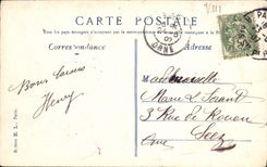VINTAGE POSTCARD Paris the Night Parks Holy Lazare