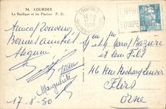 CPA Lourdes La Basilique Et Les Piscines