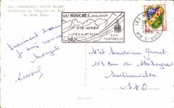 POSTAL MODERNA Chamonix Mont Blanc Teleferic de la aguja del sur el montaje Blanc