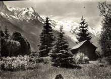POSTAL MODERNA Chamonix Mont Blanc la aguja del sur que la TA blanca cambia al hotel Regina Prez del gusto