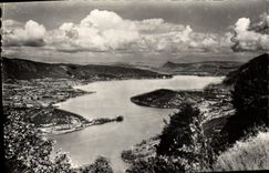 POSTAL MODERNA collar de Montmin del lago annecy de Forclaz visto en el lago