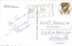 CPM Menton Vue Generale