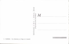 VINTAGE POSTCARD Cannes View the Beach And Suquet