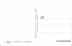 VINTAGE POSTCARD Nice the Boron Mount And the Walk Of the English