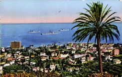 General visto golfo de Juan de la POSTAL de la VENDIMIA los barcos de la escuadrilla