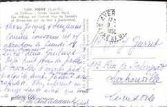 MODERN CARD Vigny the Castle Entered Northern Frontage