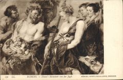 VINTAGE POSTCARD Rubens Diana' S Heimkebr Von Der Jagd Dresden