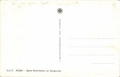 VINTAGE POSTCARD Dijon Notre Dame Church Waste-gas mains