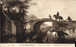 VINTAGE POSTCARD Peter Wouverman Reiter year Der Brucke Wallraf Richartz Koln Museum