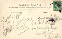 VINTAGE POSTCARD Lyon Basilica of Notre Dame De Fourviere Painting of the wish of Lyon by Orsel