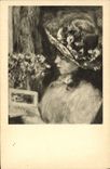 VINTAGE POSTCARD Auguste Renoir Lesendes Madchen