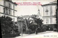 VINTAGE POSTCARD San Remo Publicity Chocolate Debauve Gallais Street Of the Saints Paris Fathers
