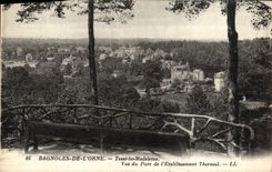 CPA Bagnoles De L'Orne Tesse La Madeleine Vue Du Parc De l'Etablissement Thermal