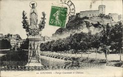 VINTAGE POSTCARD Heavy Couronnee Virgin And Castle