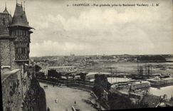 CPA Granville Vue Generale Prise Du Boulevard Vaufleury