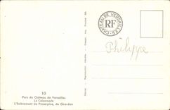 Parque de la POSTAL de la VENDIMIA del castillo de Versalles la columnata Removal De Proserpine De Girardon