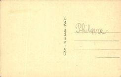 La POSTAL Versalles Letit Trianon de la VENDIMIA dimensiona el parque