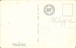 CPA Chateau De Versailles La Chambre Du Roi