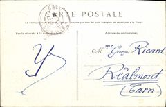 VINTAGE POSTCARD vague Biarritz Gross with the rock of the virgin