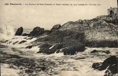 VINTAGE POSTCARD Penmarch Rocks of Guenole Saint