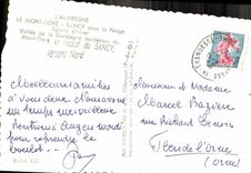 MODERN CARD Auvergne the Mount Gilds Sancy under Vallee snow of the Dordogne to the top of the Mount Gilds and massive of Sancy