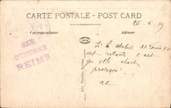 VINTAGE POSTCARD Rheims in the ruins after the retirement of German Places Royal Militaria