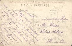 La POSTAL Reims de la VENDIMIA una esquina del Ceres suburbio después del bombardeo de Miltiaria