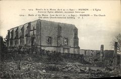 CPA Bataile de la Marne Huiron L'eglise Ancienne eglise abbatiale Militaria 