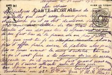 VINTAGE POSTCARD the Alphabet Of the Soldier Letter O Haircut Hairdresser