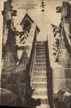 VINTAGE POSTCARD Mont Saint Michel Basillque abbey the lace staircase