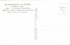 CPM Les Merveilles Du Val De Loire Orleans La cathedrale Sainte Croix 