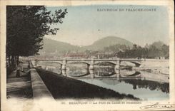 VINTAGE POSTCARD Besancon the Bridge and Canat and Rosemont