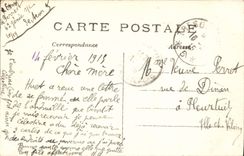 VINTAGE POSTCARD the Sermaize Great War les Bains Town hall Militaria