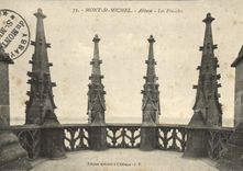 CPA Mont Saint Michel Abbaye Les Pinacles