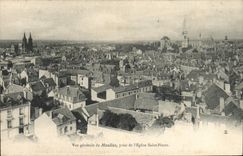 VINTAGE POSTCARD View of Moulins taken church Saint Pierre