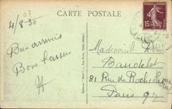 VINTAGE POSTCARD Moulins Church Saint Pierre Coffee Earth