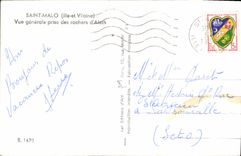 MODERN CARD Holy Malo View taken of the rocks of Aleth