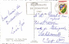 MODERN CARD Deauville the Flowered Beach Normandy Hotel