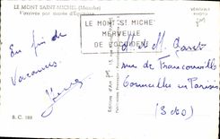 MODERN CARD Mont Saint Michel the arrival by equinoctial tide