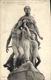 VINTAGE POSTCARD Troyes Monument of the Children of I' Aube To overcome or die Alfred Boucher